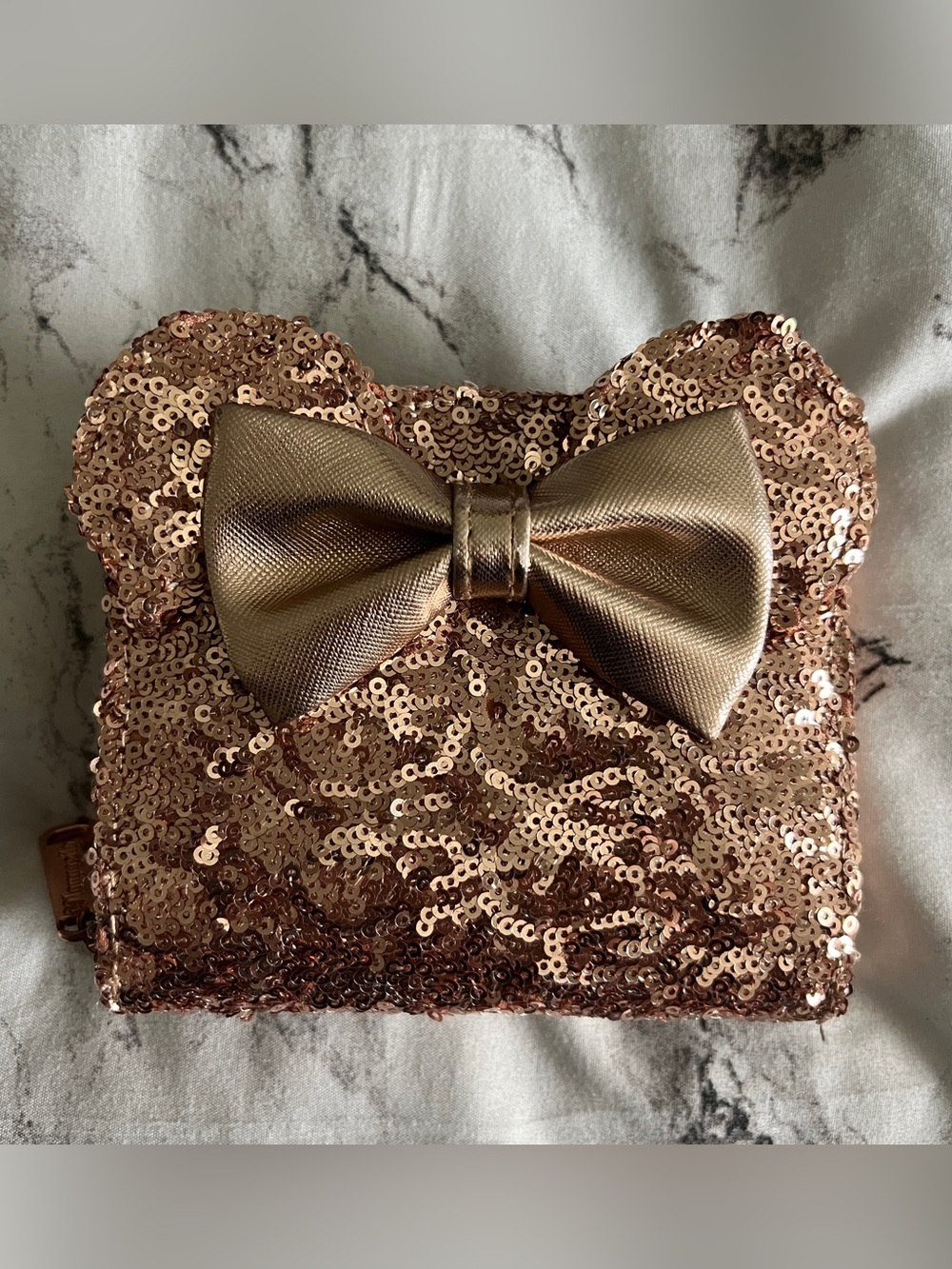 Loungefly | Disney Rose Gold Sequin Wallet